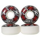 Roda Moska Next Ii Branco/Vermelho tamanho 53mm