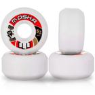 Roda Moska Skate Rock 52mm Branca Dureza 53D