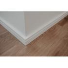 Rodapé de Mdf 7cm X 15mm X 1.85m Revestido Frisado Branco