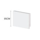 Rodapé Poliestireno 05cm Liso Branco 50005 Arquitech