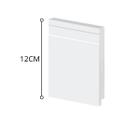 Rodapé Poliestireno 12cm Frisado Branco 51012 Arquitech