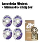 Rodas 747 Wheels Cavalari54mm + Rolamento Black Sheep Gold