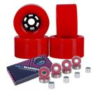 Rodas de skate Cal 7 Cruiser 83x52mm 78A (vermelho sólido)