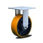 Rodizio industrial fixo 8X2 C/Placa roda de Ferro poliuretano rol. 900 kg