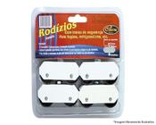 Rodizio Pe Gelad/Fogao Japones 4Pcs Branco Blister