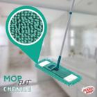 Rodo Esfregão Mop Flat Chenile Cabo 360 Refil Microfibra - Flash Limp