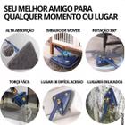 Rodo Esfregão Triangular Mop Azul com Recipiente para Detergente e Desinfentante