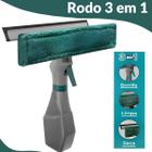 Rodo Limpa Vidros Mágico Spray 3 Em 1 Multiuso Esfregão Borrifador Janela Portas Box Blindex