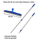 Rodo Profissional 45cm Dry Borracha Dupla Bralimpia Com cabo