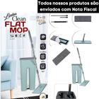 Rodo Vassoura Mop Flat  Balde Para Limpeza De Piso + 1 Refil Tira Pó Encera Limpa Azulejo Centrífuga Lavável