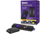 Roku Express Streaming Player Full HD - com Controle Remoto e Cabo HDMI