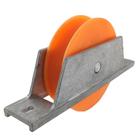 Roldana portao 60mm nylon em "u" meia cana cavalete alumifix