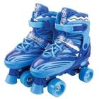Roller skate patins ajustavel azul 34-37 rl-02a