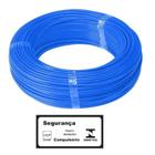 Rolo cabo flexível 2,5mm fio elétrico 50 metros azul inmetro