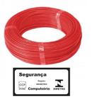 Rolo cabo flexível 2,5mm fio elétrico 50 metros vermelho inmetro