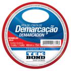 Rolo de fita adesiva demarcação vermelha 48mm x 15m tekbond