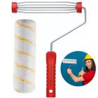 Rolo de Pintura 23cm Lã Microfibra 10mm Antirespingo + Suporte Garfo Gaiola Sem Rosca - Atlas