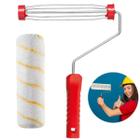 Rolo De Pintura 23Cm Lã Microfibra + Suporte Garfo Com Rosca