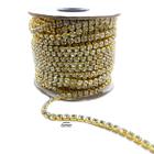 Rolo de Strass Dourado 6mm