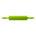 Rolo manual para abrir massas de confeitaria e panificação Silicone Verde 31,5cm