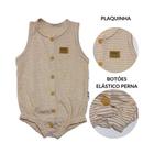 Romper bebe unisex listras - creme