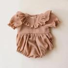 Romper de Algodão e Linho para Menina (3 a 24 Meses) - Traje de Princesa para o Verão