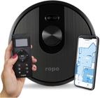 Ropo Glass 4 - Aspirador de Pó Robô, Automático 3 em 1 Varre, Aspira, Passa Pano, Bateria Recarregável, Bivolt, Preto