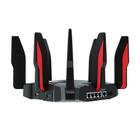 Roteador Wireless TP-Link Archer GX90 - Tri-Band - 8 Antenas - Preto e Vermelho