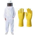 Roupa Apicultor Macacão Apicultura Tirar Colher Mel Mexer Criar Abelha Conjunto Completo Ventilado Profissional Com Luva