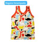 Roupa Bebê Infantil Regata Estampada 100% Algodão Verão  