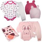 Roupa Bebe Kit 7 Pçs Toucas Conjunto Body E Mijão E Cueiro