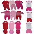 Roupa Bebê Menina Body Macacão Camiseta Calça Kit 24 Peças