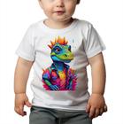 Roupa Body Bebê Manga Comprida Estampado Dinossauro Autismo