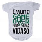 Roupa Body Bebê Manga Curta Estampado Estampa de Gamer