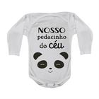 Roupa Body Bebê Manga Curta Estampado nosso pedacinho céu