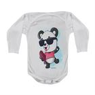 Roupa Body Bebê Manga Curta Estampado Panda