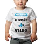 Roupa Body Bebê Manga Curta Estampado Promovido a Irmão