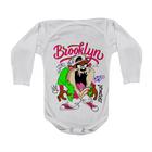 Roupa Body Bebê Manga Curta Estampado Taz Brooklyn