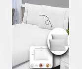 Roupa Cama Queen 400 Fios 3pcs Toque Acetinado BRANCO +2 Travesseiro - Magia Enxovais