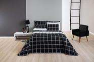 Roupa Cama Solteiro Xadrez Super Moderno 2 Peças - Preto