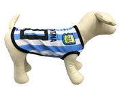 Roupa Camiseta Regata para Pet Camiseta Time Seleção Futebol Grande/Médio/Pequeno Porte LR-0175