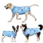 Roupa cirúrgica de recuperação para cães, roupa cirúrgica tie-dye para animais de estimação para mulheres, alternativa à coleira eletrônica Cone, protetor de feridas abdominais após esterilização, macacão neutro anti-lamber para cães pequenos, médios e grandes