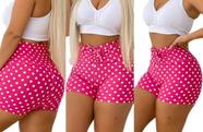 Roupa De Academia Moda Feminina Short Poa Estampados Cintura Super Alta