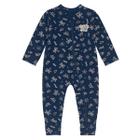 Roupa De Bebê Macaquinho Longo Macacão Brandili Estampado Quentinho Macio Em Cotton