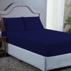 Roupa de Cama Casal Premium 400 Fios ul Escuro