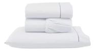 Roupa de Cama Casal Queen 400 Fios Micropercal 3 Pçs Jogo de Lençol Extra Macio Branco