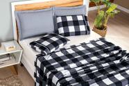 Roupa de cama casal queen size box chic xadrez jogo de cama dolce vita 04 pecas micro percal 200 fios toque de seda