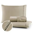 Roupa de Cama Casal Queen Size Jogo Lençol 400 Fios Micropercal 3 Pçs Toque Macio Premium