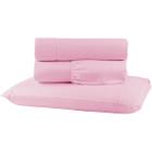 Roupa De Cama Liso Com 3 Peças Para Cama Solteiro Cor Rosa