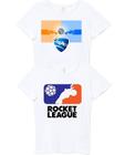 Roupa De Criança Camiseta Infantil Rocket League Kit 2 peças